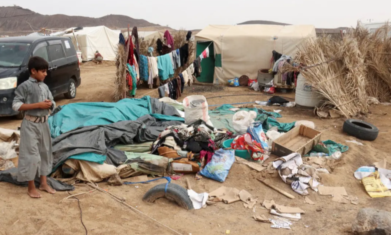 مخيم للنازحين في اليمن